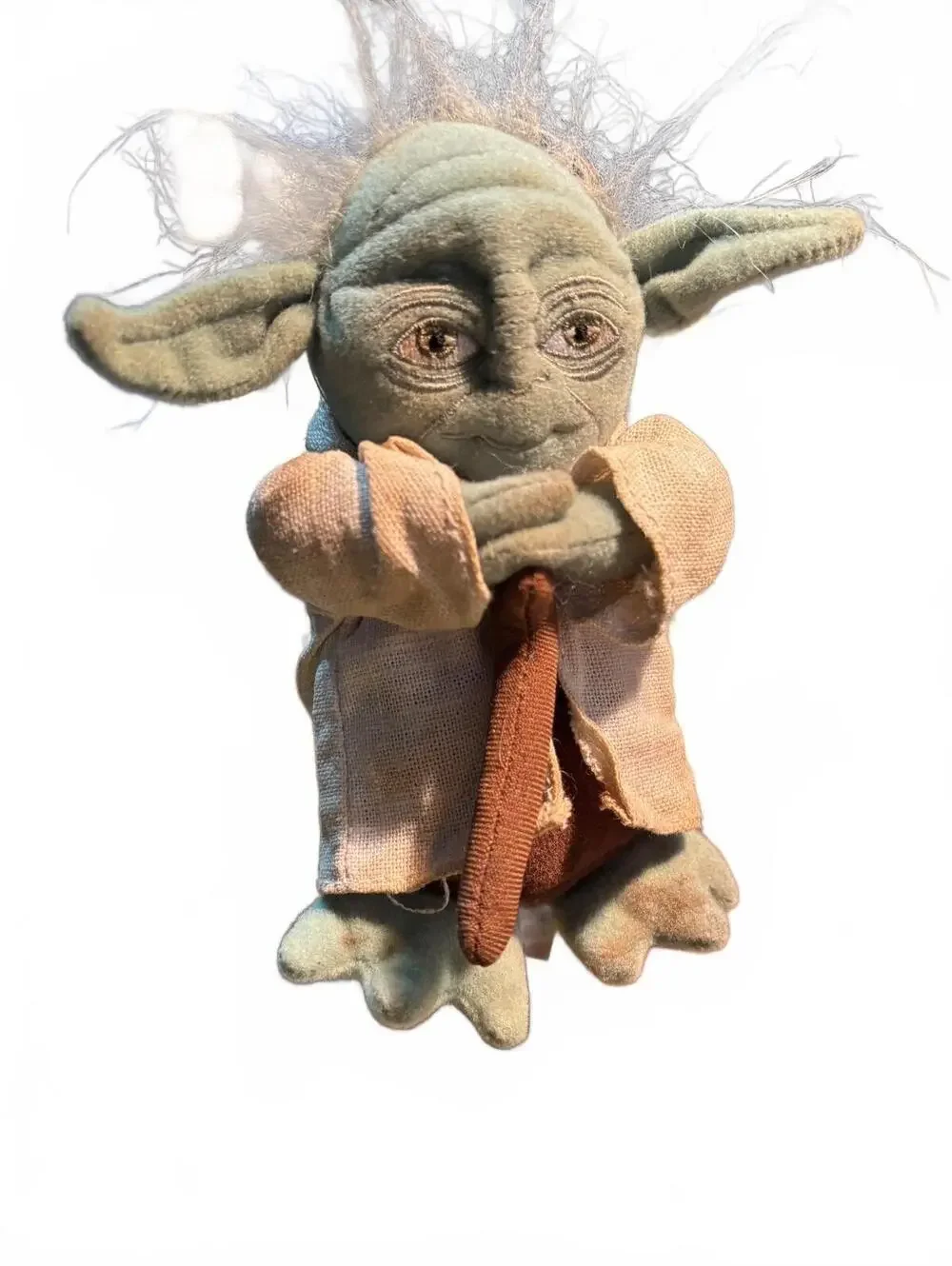 Vintage 2004 Star Wars Yoda Plush Doll with Brown Robe and T